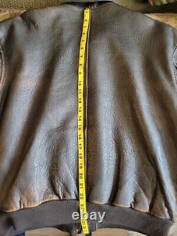 AVIREX Type A-2 US Army Air Forces Leather Aviator Bomber Jacket Size XL