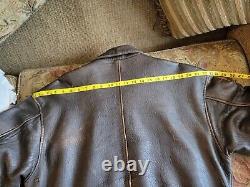 AVIREX Type A-2 US Army Air Forces Leather Aviator Bomber Jacket Size XL