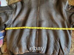 AVIREX Type A-2 US Army Air Forces Leather Aviator Bomber Jacket Size XL