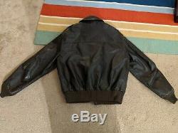 AVIREX Vintage Leather Jacket Flight Bomber A-2 US Army Air Force Size 44