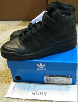 Adidas Originals Forum Mid Shoes 2008 Triple All Black Refined High Top Men 10