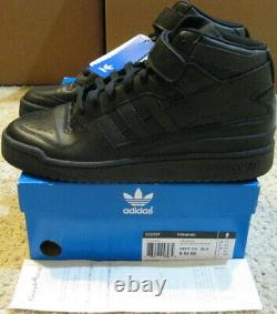 Adidas Originals Forum Mid Shoes 2008 Triple All Black Refined High Top Men 10