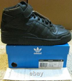 Adidas Originals Forum Mid Shoes 2008 Triple All Black Refined High Top Men 10