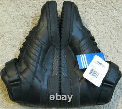 Adidas Originals Forum Mid Shoes 2008 Triple All Black Refined High Top Men 10