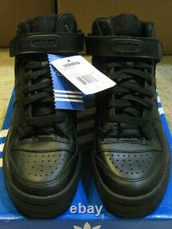 Adidas Originals Forum Mid Shoes 2008 Triple All Black Refined High Top Men 10