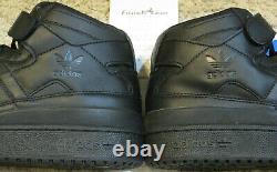 Adidas Originals Forum Mid Shoes 2008 Triple All Black Refined High Top Men 10