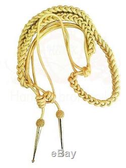 Aiguillette made using Gold MYLAR for Army, Air Force, Navy or Ceremonial Use