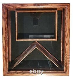 Air Force/army/marines/navy Veteran Flag And Medal Display Case Shadow Box