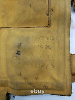 Air Forces / U. S. Army Mae West B4 Pneumatic Life jVest 1943 WW2 with Dye Marker