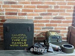 Aircraft Military Camera Type K21 Us Army Air Force Wwii K-21 With Box Vtg