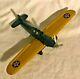 Arcade #3640 Cast Iron Airplane Us Army Air Force Larger Size 10 Inch Wing Span