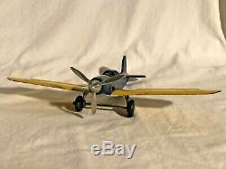 Arcade #3640 Cast Iron Airplane US Army Air Force Larger size 10 inch wing span