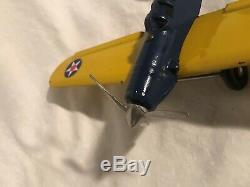 Arcade #3640 Cast Iron Airplane US Army Air Force Larger size 10 inch wing span