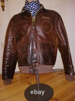 Army Air Force A2 Fliegerjacke Lederjacke Cowhide Flight Jacket Ww2 Modell