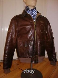 Army Air Force A2 Fliegerjacke Lederjacke Cowhide Flight Jacket Ww2 Modell