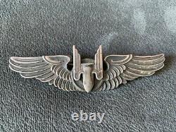 Army Air Force Aerial Gunner Wings Badge Hallmark Balfour Sterling Pin Back