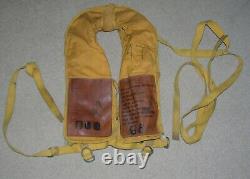 Army Air Force B-5 Inflatable Mae West Life Preserver 1951 With Signal Mirror
