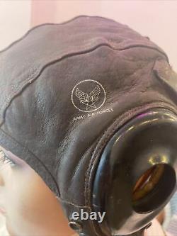 Army Air Forces Pilot's Type A-11 Leather Flying Helmet-size Small