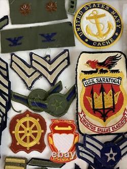 Army Navy Air Force Patches Pins Lot