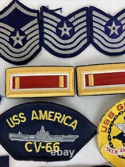 Army Navy Air Force Patches Pins Lot