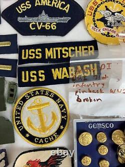 Army Navy Air Force Patches Pins Lot