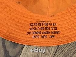 Army USN Air Force Pilot Survival Sun Hat Reversible 107 Orange 8415-00-270-0229