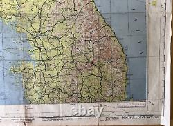 August 1945 US Army Air Forces Aeronautical Chart Restricted South Korean Map