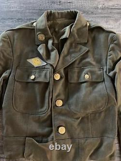 Authentic Original WWII 4th Air Force US Army Jacket w Patches Sergeant Corporal
