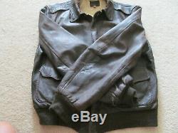 Authentic Vintage Ww2 Military Leather Jacket Type A-2 U. S. Army Air Forces Aaf