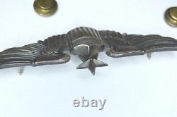 Authentic WW2 GEMSCO Sterling Silver US Army Air Force SENIOR Pilot Wings Corps