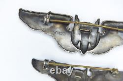 Authentic WW2 Sterling US Army Air Force Aerial Gunner Wing Complete Matched Set