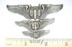 Authentic WW2 Sterling US Army Air Force Aerial Gunner Wing Complete Matched Set