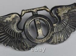 Authentic WWII Sterling Silver U. S. Army Air Force Technical Observer Wings AAF