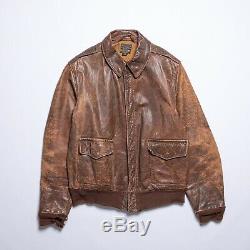Authentic WWII U. S. Army Air Force A-2 Leather Jacket 389th Fighter Squadron
