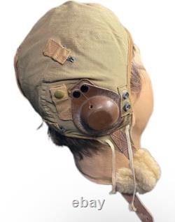 Authentic WWII U. S. Army Air Forces Type A-9 Summer Flight Helmet