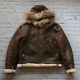 Avirex B-3 Shearling Leather Flight Bomber Jacket Us Army Air Forces Usaaf Vtg