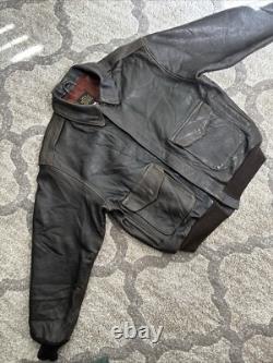 Avirex Jacket US Army Air Forces Type A-2 Leather Flight Jacket XL Made In USA