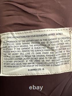 Avirex Jacket US Army Air Forces Type A-2 Leather Flight Jacket XL Made In USA