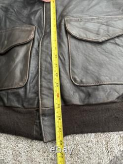 Avirex Jacket US Army Air Forces Type A-2 Leather Flight Jacket XL Made In USA