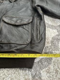 Avirex Jacket US Army Air Forces Type A-2 Leather Flight Jacket XL Made In USA