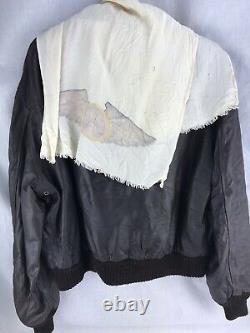 Avirex Leather Bomber Jacket 1978 Vintage US Army Air Force Mens L XL 50 Type A2