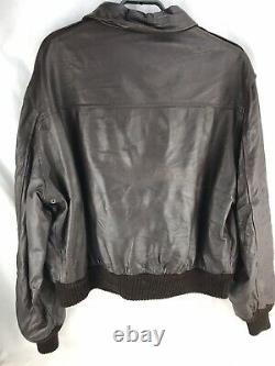 Avirex Leather Bomber Jacket 1978 Vintage US Army Air Force Mens L XL 50 Type A2