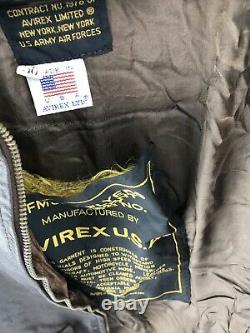 Avirex Leather Bomber Jacket 1978 Vintage US Army Air Force Mens L XL 50 Type A2
