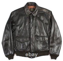 Avirex Made In USA Type A-2 Army Air Forces Leather Flight Bomber Jacket Size 40