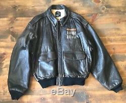 Avirex Men's Leather Jacket-Limited Edition-Pin Up-Bomber-US Army Air Forces