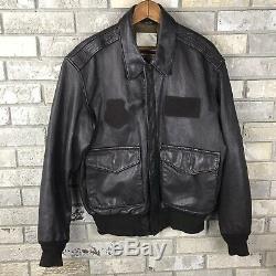 Avirex Type A-2 Bomber Brown Leather Jacket Medium U. S Army Air Forces USA Flyer