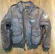 Avirex Type A-2 Bomber Leather Jacket Size 42 U. S Army Air Force Made In Usa