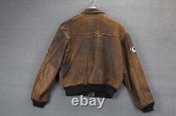 Avirex Type A-2 US Army Air Forces Leather Flight Jacket Vtg 80s Airborn Size M