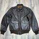 Avirex Us Army Air Force Type A-2 Brown Leather Bomber Jacket Zip Up Men Size 44