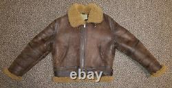 B3 B-3 Shearling Jacket Miller's Flight Clothing Us Air Force Army Style Pat 82